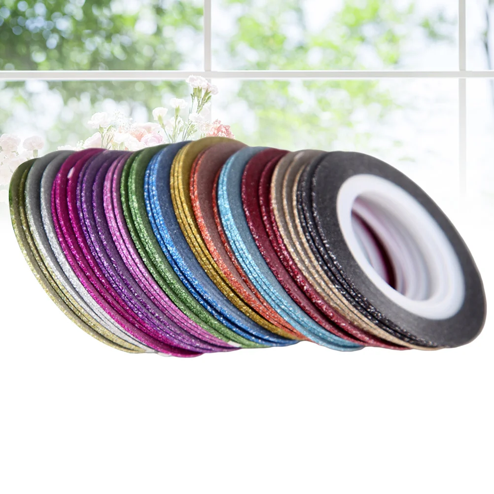 

52 Rolls Frosted Nail Line Sticker Tape Manicure DIY Tool for Women Lady (Mixed Color)