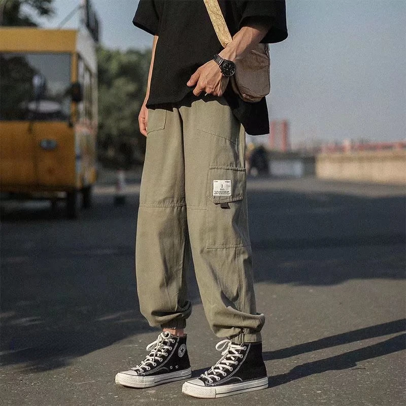 

Casual Pants Men's 2022 Summer Trend Retro Big Pockets Casual Loose All-match Wide-legged Overalls Men's Fashion