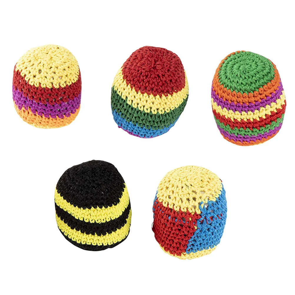 

5 Pcs 55cm Wool Sandbag Bean Bags Kids Toy Weave Ball Game Plush Yarn Parent-child