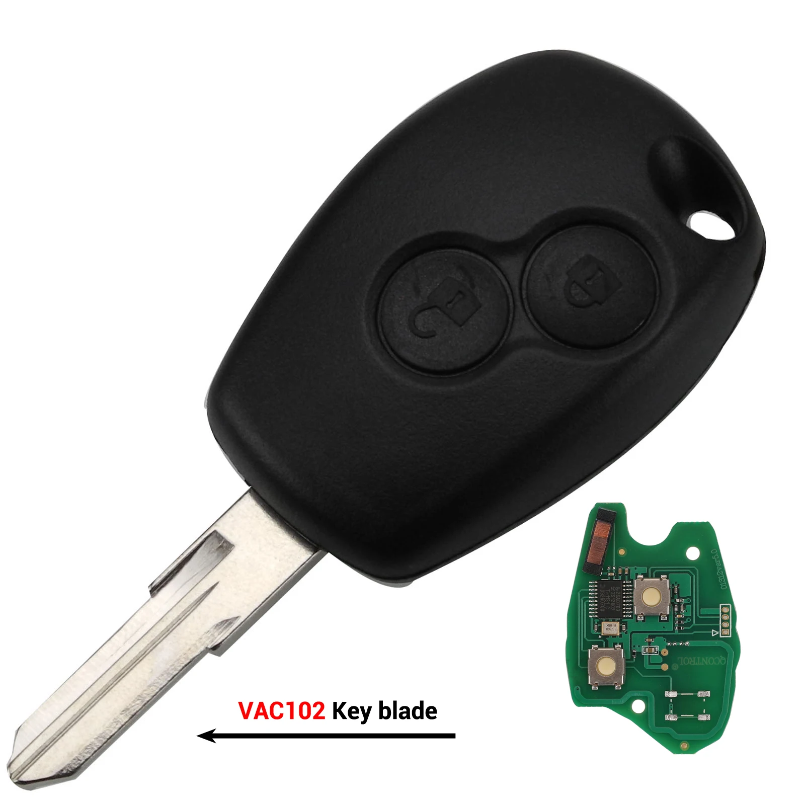 

Jingyuqin 2 кнопки дистанционного ключа для Renault Duster модус Клио 3 Twingo DACIA Logan Sandero Kangoo 433 МГц PCF7947 PCF7946 чип