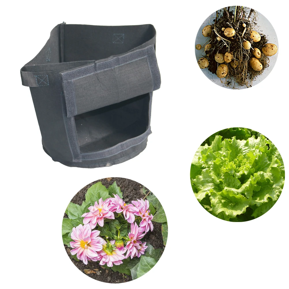

1 Pc Aerated Thickened Potato Growing Bag Non Woven Vegetable Flower Growing Bag Garden Planting Tools
