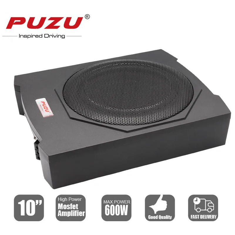 

Universal Cast Aluminum Fuselage Slim 10 Inch 600W Slim Under Seat Car Active Subwoofer Bass Amplifier Speakers