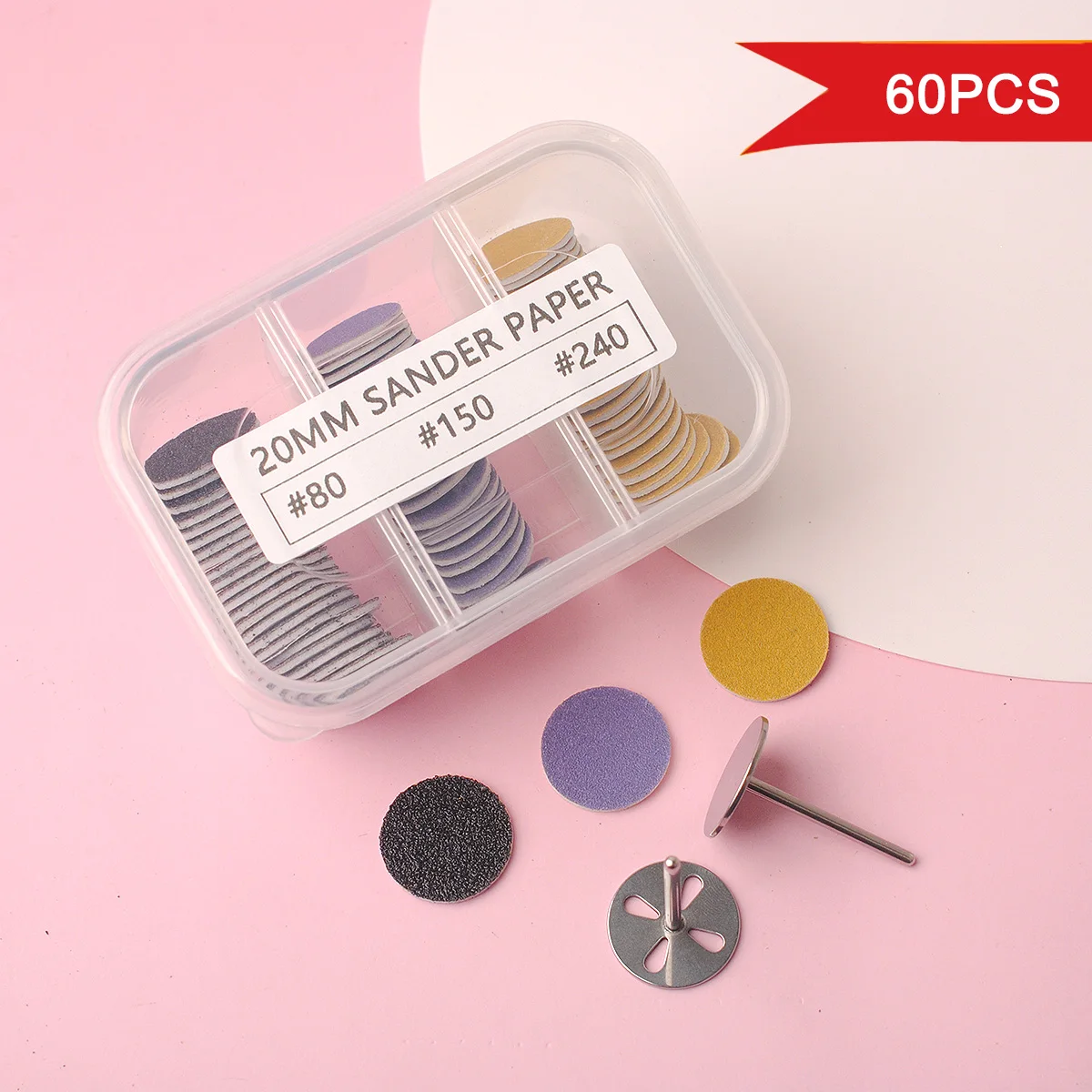 60 шт./коробка пилки для педикюра 20 мм 80/150/24