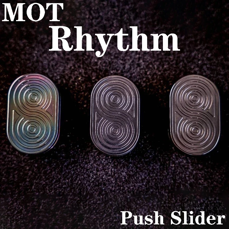 MOT EDC Rhythm Magnetic Push Slider Stainless Metal Fidget Slider Limited Fingertip Gyro   Anxiety Stress Relief Toys Fidget Toy