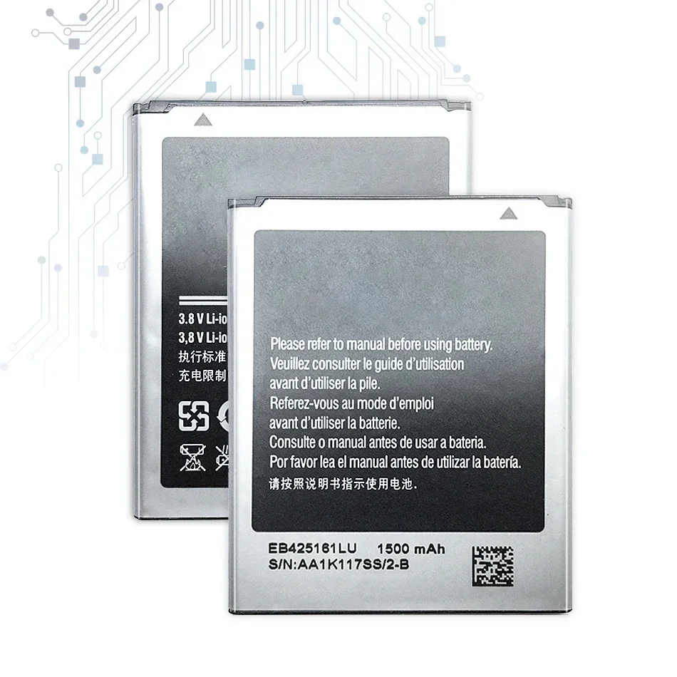 Аккумулятор EB 425161 LU 1500 мАч для Samsung Galaxy s3 mini i8190 i699 Ace 2 i8160 S7562 S7562I S7568 i8190N S7560(M) S7580 i739