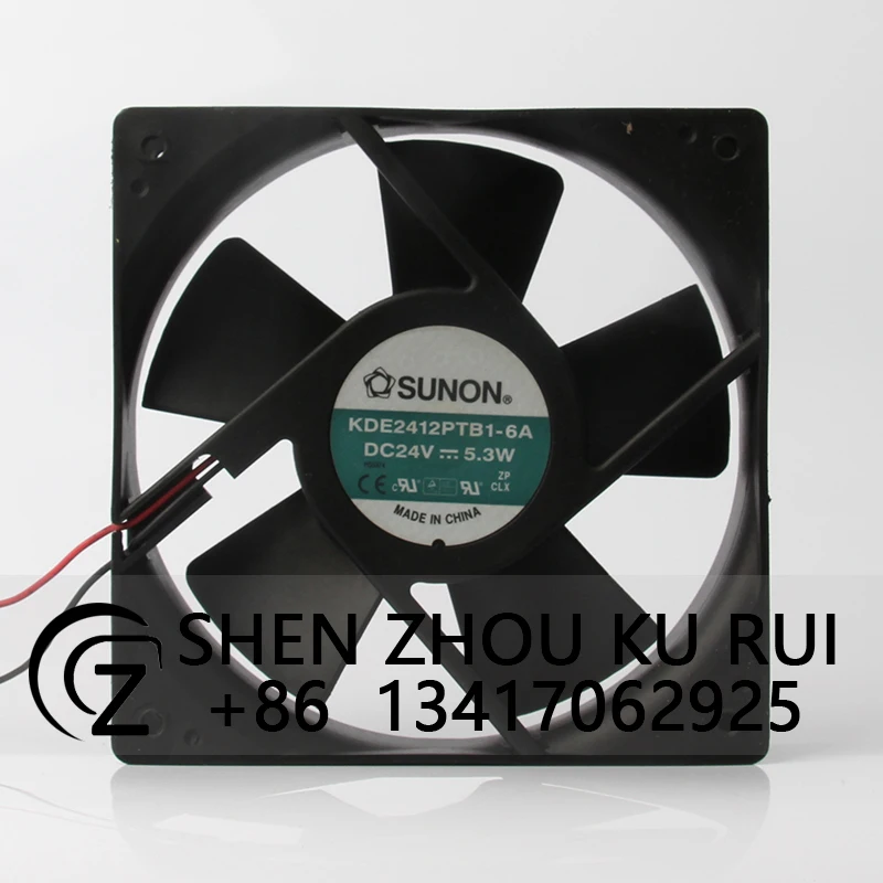 

KDE2412PTB1-6A Case Cooling Fan for SUNON DC24V 5.3W EC AC 120x120x25mm 12CM 12025 Variable Frequency Fan Industrial Exhaust