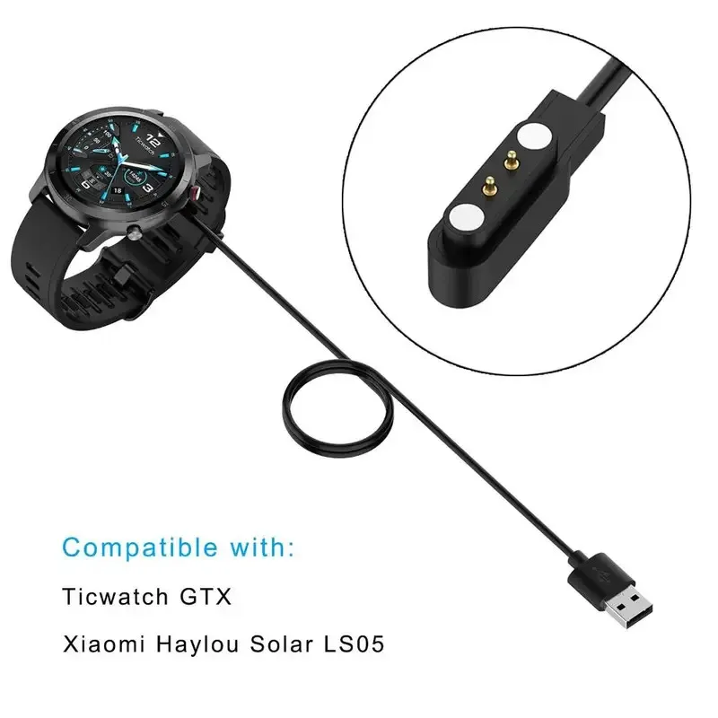 60 см док-станция для умных часов, зарядное устройство для Xiaomi Haylou Solar LS05, USB-кабель для зарядки, провод, адаптер для зарядного устройства, аксессуар (art.: 3920d32eeeeab) - 3920d32eeeeab