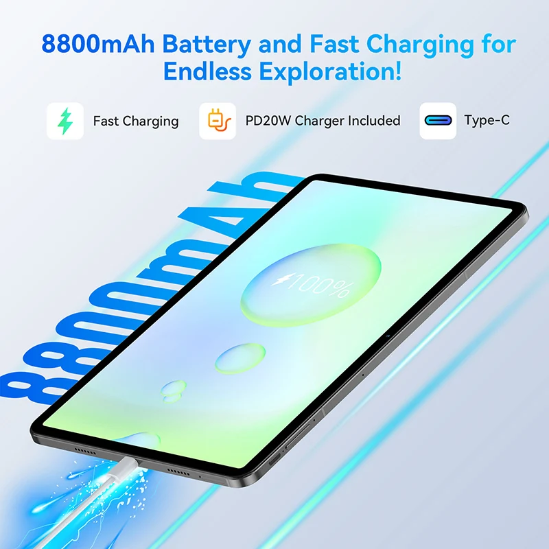 Планшет Headwolf HPad6 Android14 WidevineL1 + Netflix 12 дюймов экран 2K HelioG99 8 ГБ ГБ) ОЗУ 256 планшетный ПК