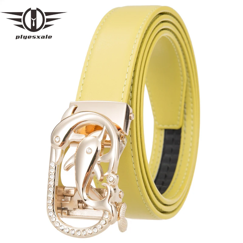 

Plyesxale Candy Colors Belts For Women 2022 Luxury Designer Automatic Ratchet Woman Belt Ladies Strap Jeans Ceinture Femme G1268