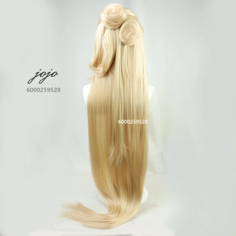 Genshin Impact Game The Fair Lady Косплей Парик Светло-Золотые Длинные Термостойкие