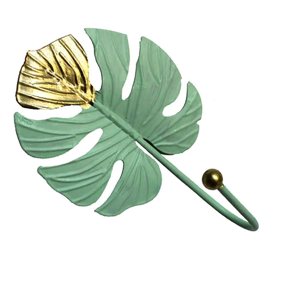 Hooks Decorative Monstera Leaf Shaped Hook Rustic Key Hangers For Hanging Coat Robe Bag Scarves Towels Hat