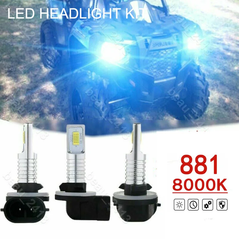 

Светодиодные лампы для фар Polaris Sportsman, 3x8000k, светло-голубые, 570, 600, 700, 800, 850, XP