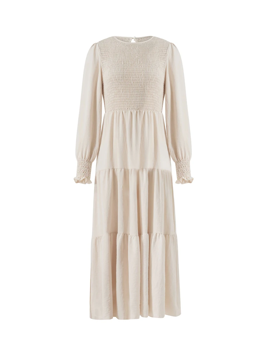 

Женское летнее платье с длинным рукавом, элегантное платье с поясом, плиссированное платье, повседневное вечернее платье