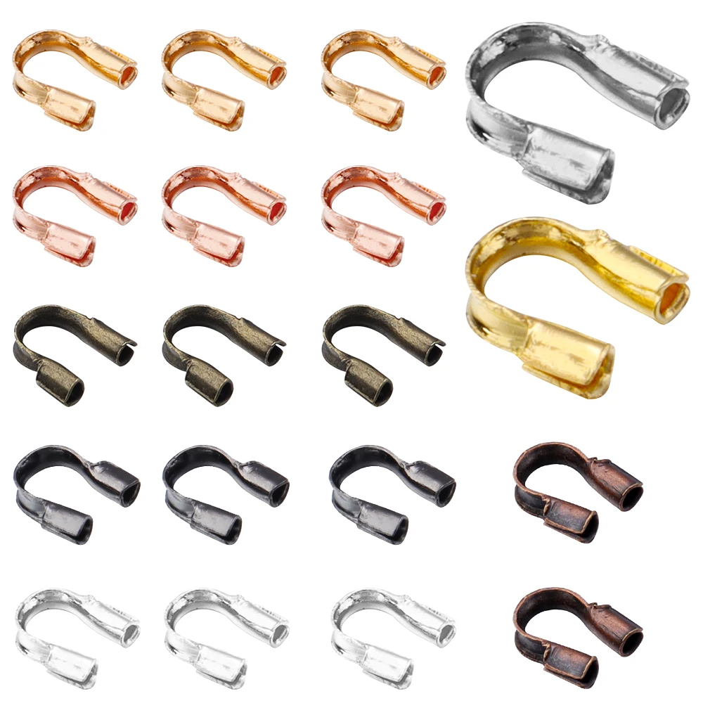 100 шт./партия U-образные железные проволочные протекторы для ювелирных изделий 4 5