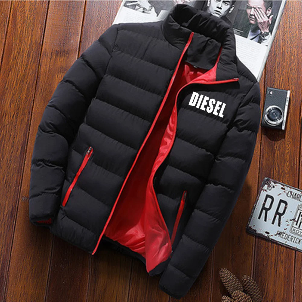 Homens jacke blusão algodão acolchoado jaqueta casual esportes outono inverno masculino gola quente grosso parkas jaqueta juvent