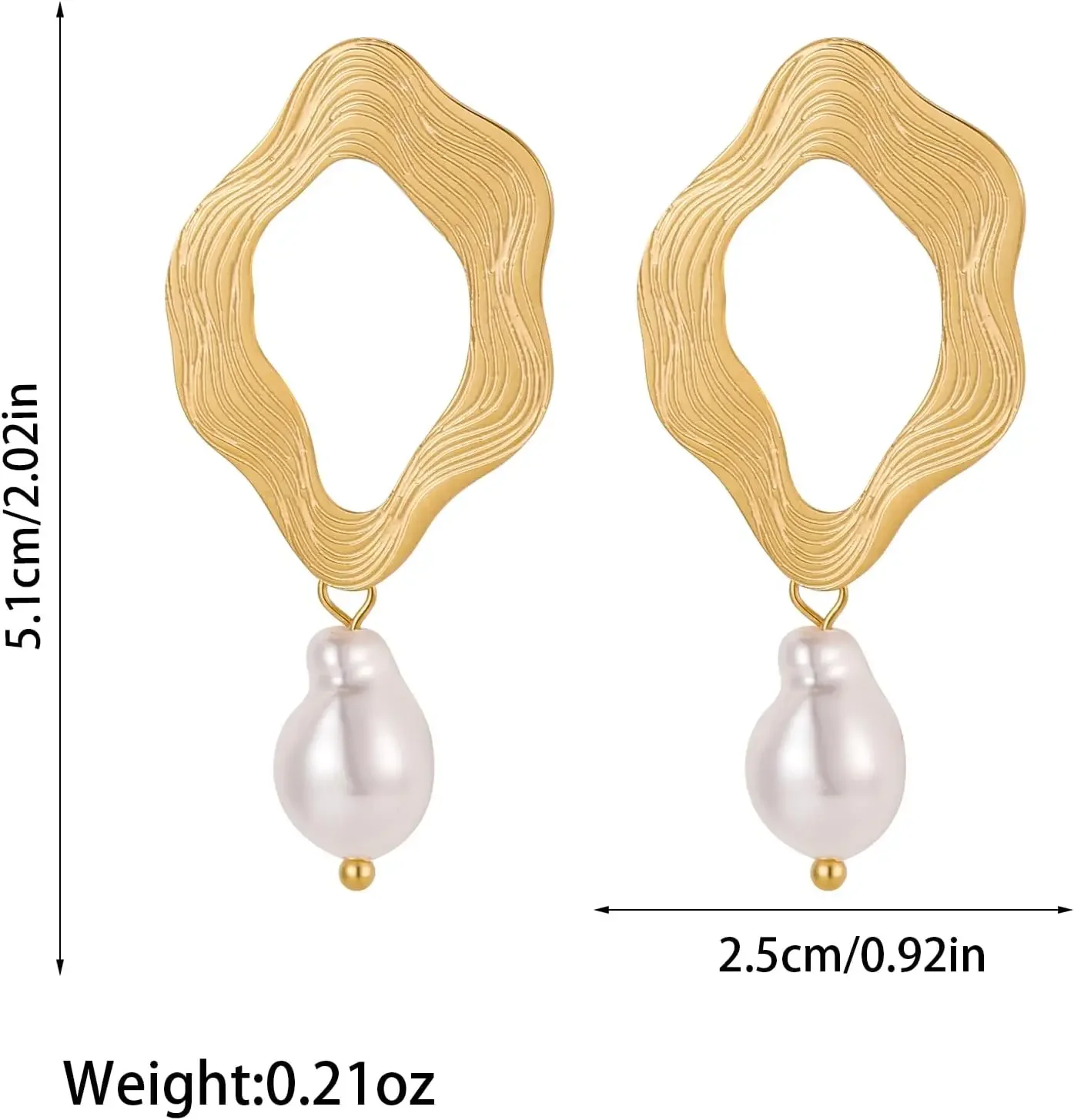 Винтажные серьги-гвоздики в нерегулярную полоску золотые с вырезом и цветком