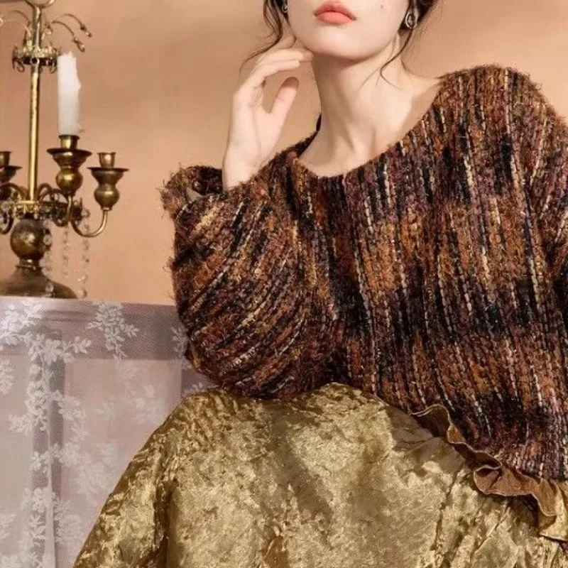 MiiiiX костюм во французском стиле ретро с круглым вырезом свободный шерстяной