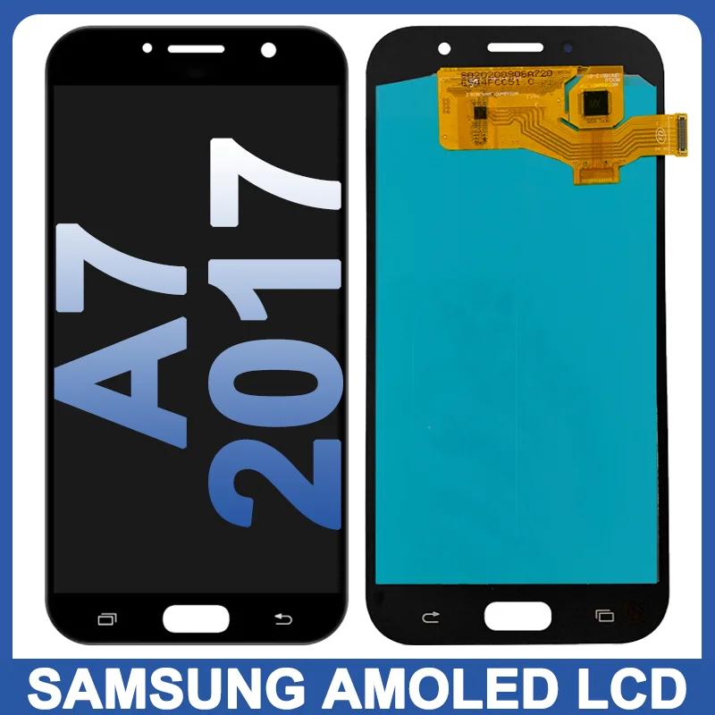 ЖК-дисплей 5,7 дюйма Super AMOLED для Samsung Galaxy A7 2017 A720F A720S, сменный сенсорный экран с дигитайзером в сборе