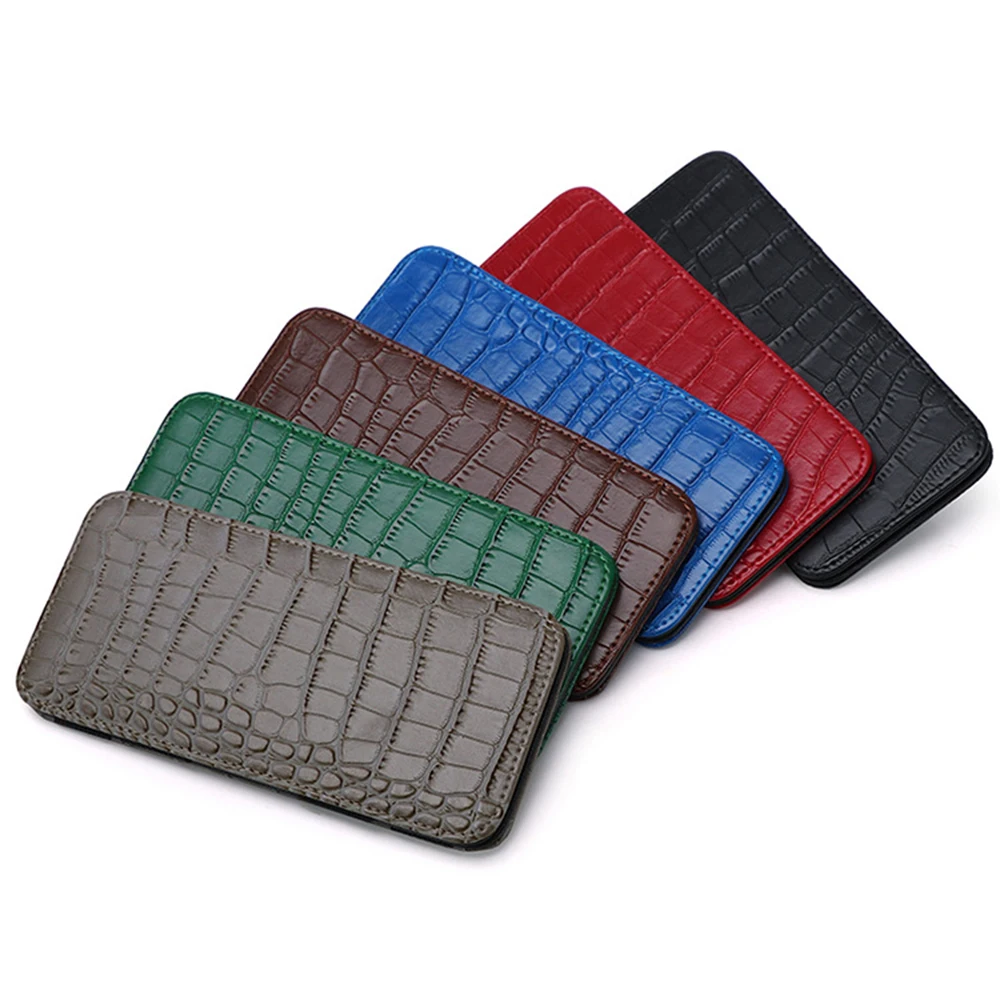 

Card Organiser Wallet Pattern Retro Banknote Holder Travel Credit Leather Passport Card Case Crocodile Covers Card