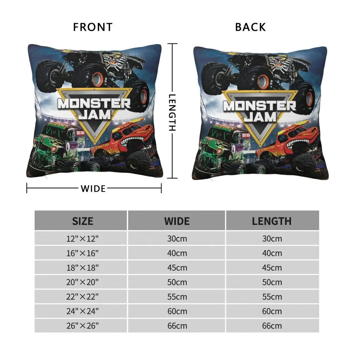 Наволочка Monster Jam Grave Digger Truck полиэстеровая наволочка декор домашний квадратный