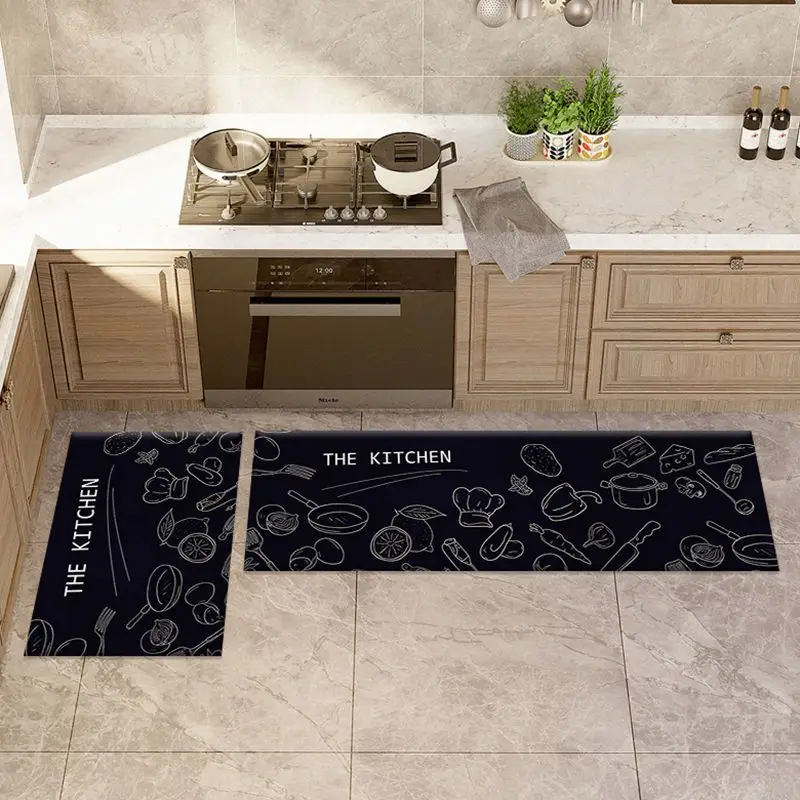 

Kitchen Mat Hallway Balcony Decor Floor Carpet Bedroom Living Room Bedside Rug Home Anti-slip Entrance Doormat Bathroom Mat