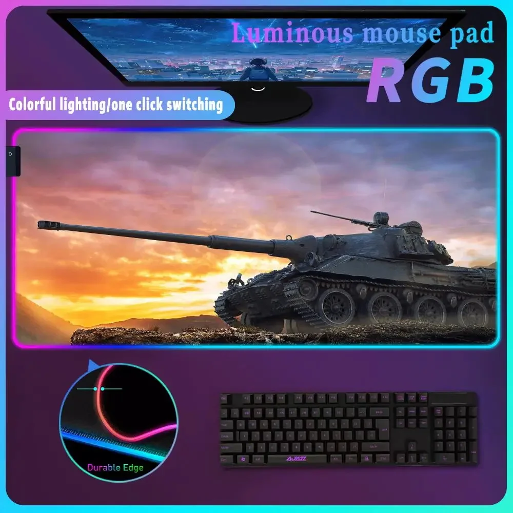 Популярный Настольный коврик для мыши World of T _ Tank RGB прочный клавиатуры и Большой