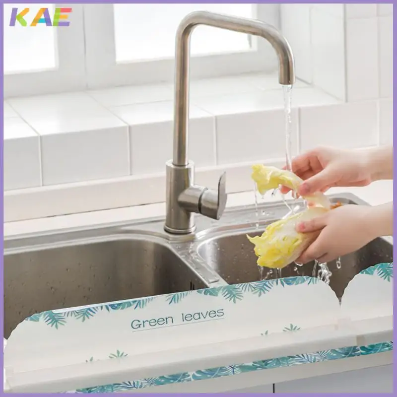 

1pc New Kitchen Water Splash Guard Dish Washing Baffle Board With Viscose Sink Anti-Splash Proof Retaining Plate Kitchen Gadget