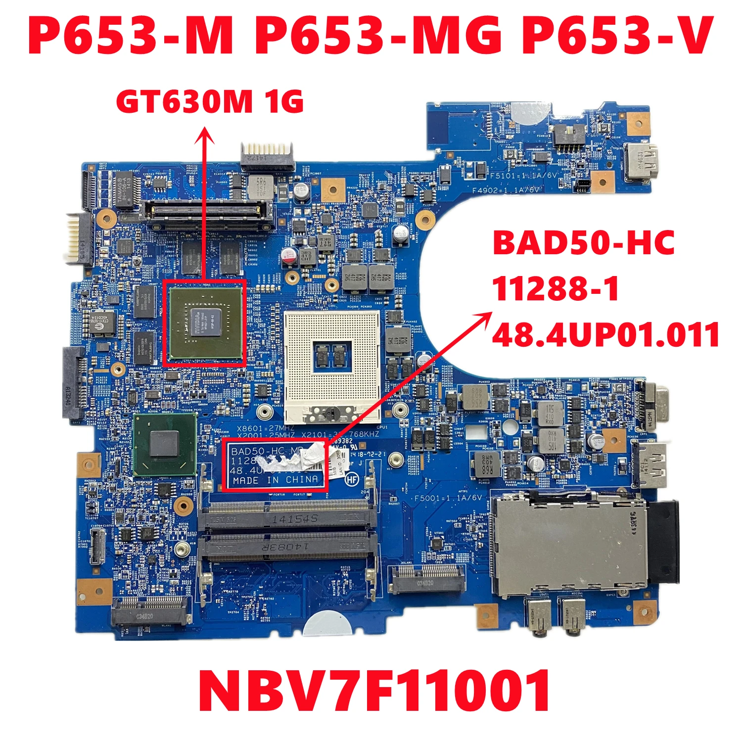 

NBV7F11001 For Acer TravelMate P653-M P653-MG P653-V Laptop Motherboard BAD50-HC 11288-1 48.4UP01.011 With N13P-GS-A2 100% Test