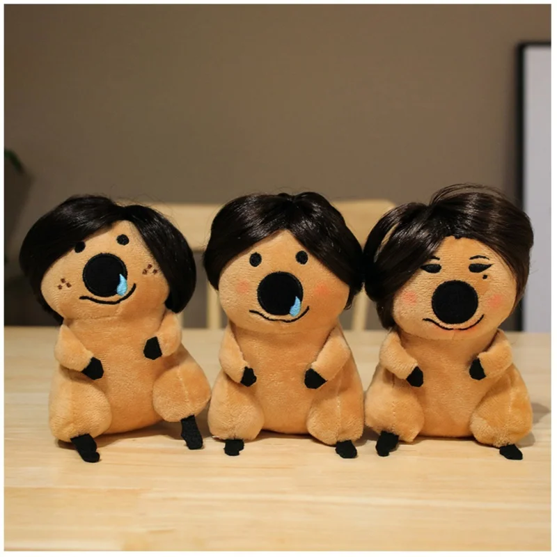 

Плюшевая кукла с мультяшным изображением перца, медведя, парик, плюшевые игрушки для девочек