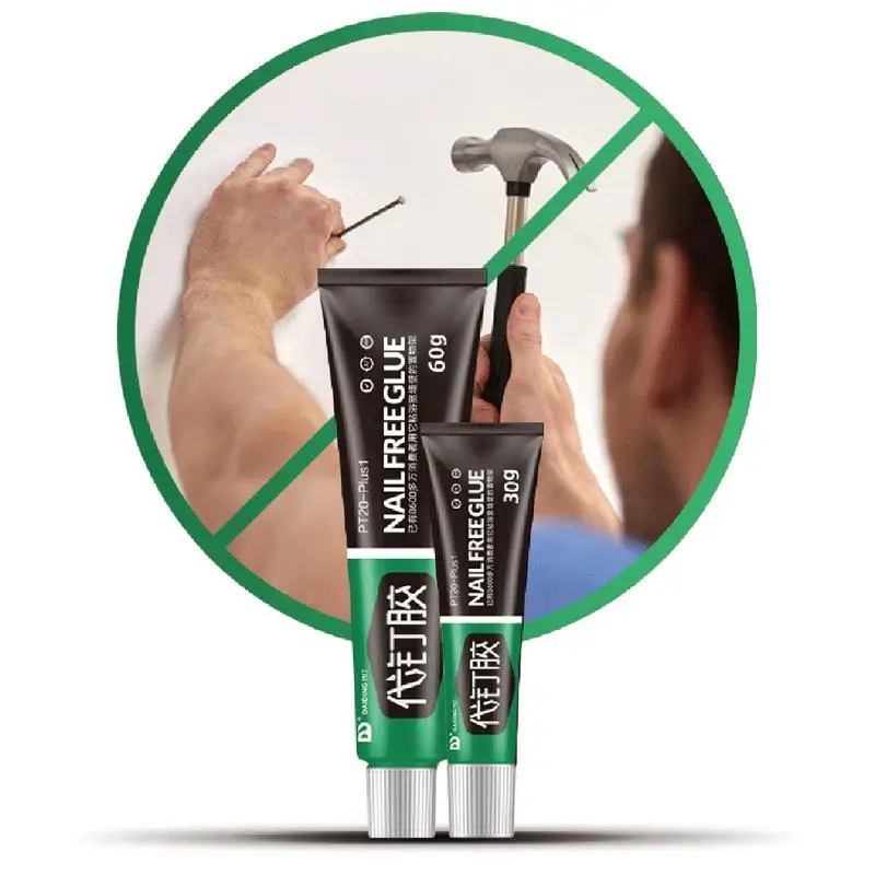 

60G Ultra-Strong Adhesive Glue Nail-free Structure Sticky Glue For Wall Tile Hook Universal Quick-drying Adhesive Fix Sealer