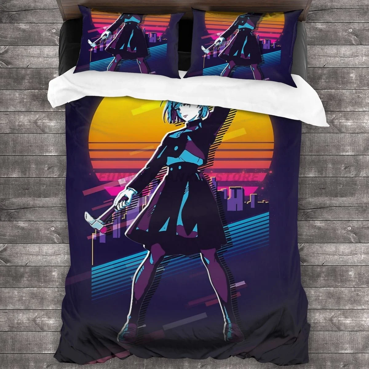 

Jujutsu Kaisen - Nobara Kugisaki 80s Retro Bedding Set Duvet Cover Pillowcases Comforter Bedding Sets Bedclothes