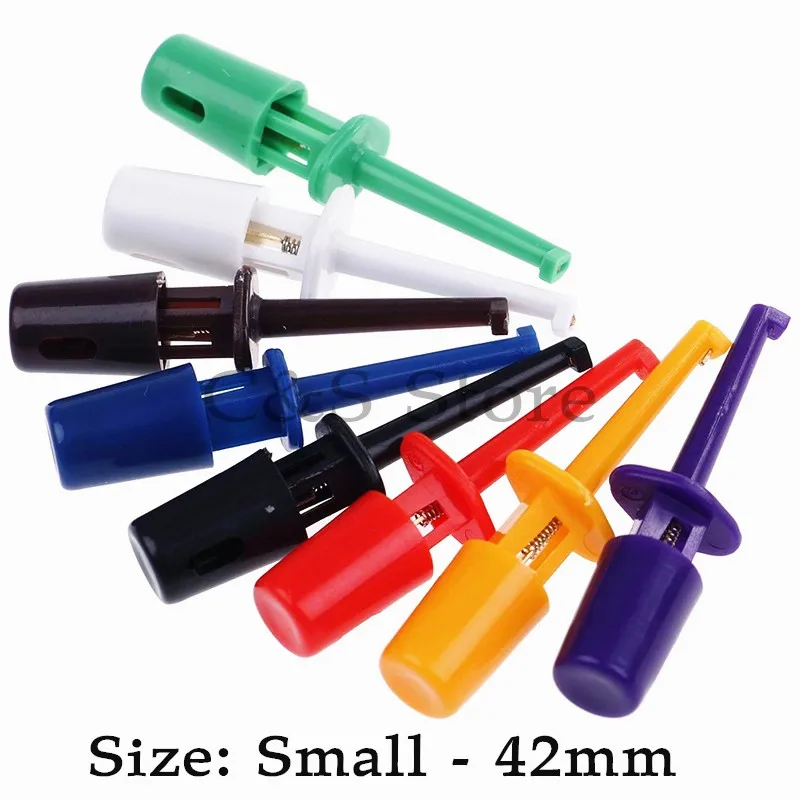 10pcs Mini Single Test Hook Clip Probe For Electronic Testing IC Grabber small Size Round Crocodile |