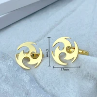 2022 new hot sale gold personality pattern men stainless steel cufflinks wedding party groomsmen preferred fashion charm gift