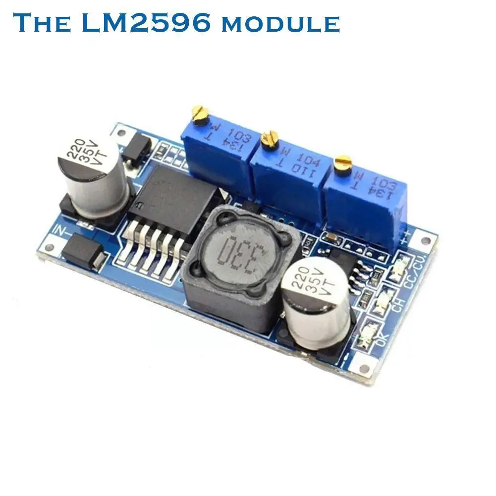 

Регулируемый понижающий блок питания LM2596 для аккумулятора с регулируемым напряжением CC/CV, модуль постоянного питания для зарядного устройства LM2596S, E2J7