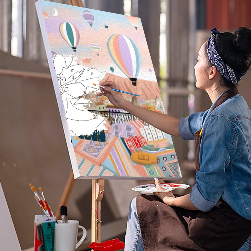 RUOPOTY Diy Краска по номерам для фотографий