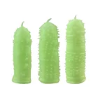 Увеличивающий толщину привлекательный светящийся Кристальный рукав товары для взрослых рукав для пениса оргазм с шипами многоразовые светящиеся презервативы