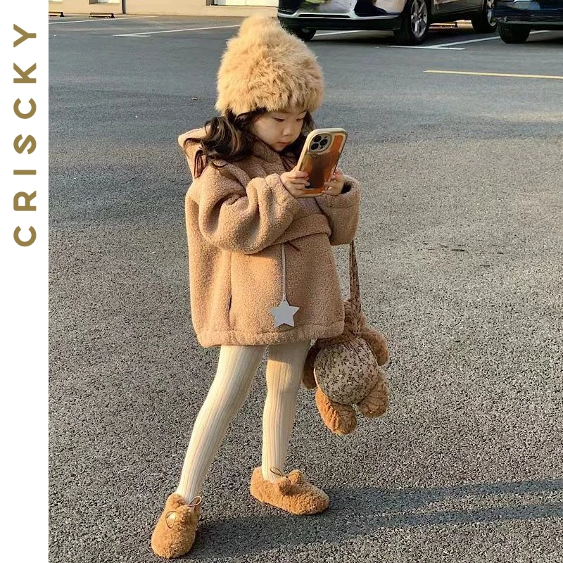 

Осенне-зимнее теплое пальто для маленьких девочек, утепленная однотонная Детская куртка с капюшоном, пальто для девочек, верхняя одежда, детская одежда 2023