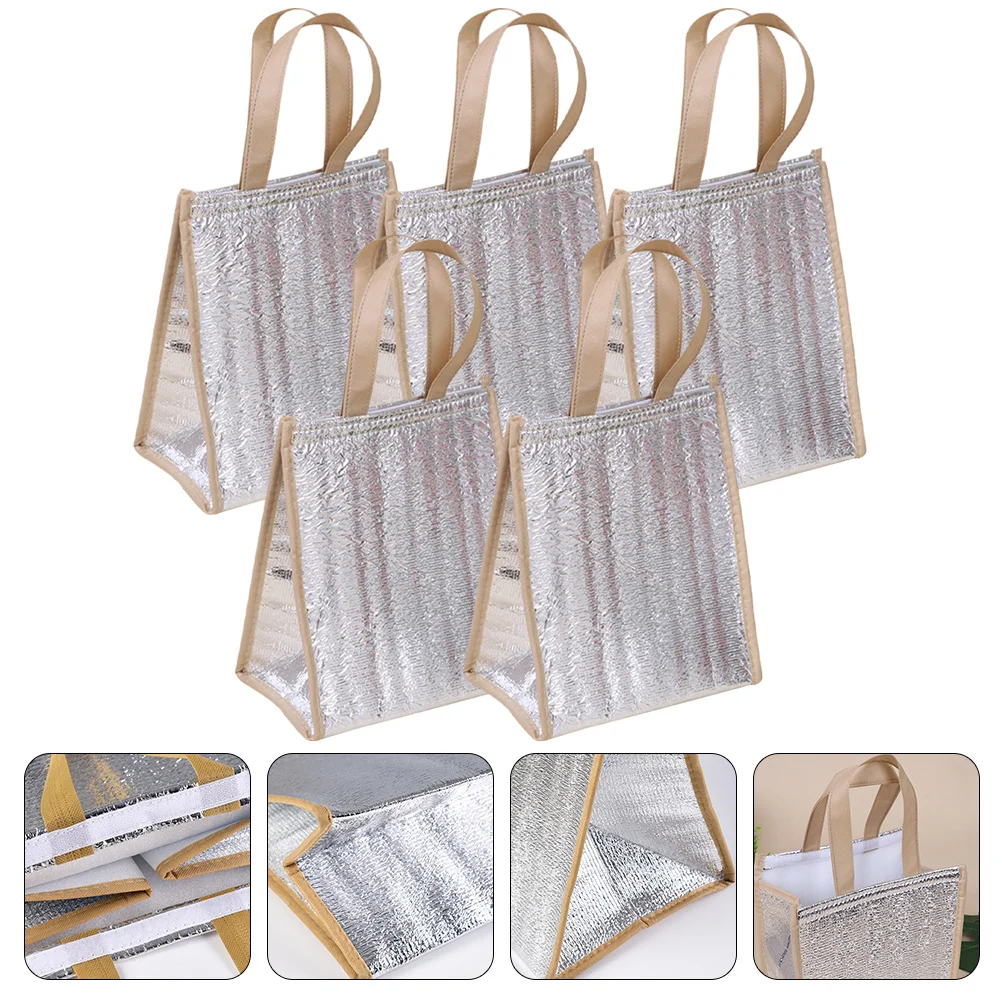 

Lunch Bag Thermal Box Bagsinsulated Cooler Tote Pouch Insulation Snack Bento Pail Storagecarry School Leakproof Portable Kids