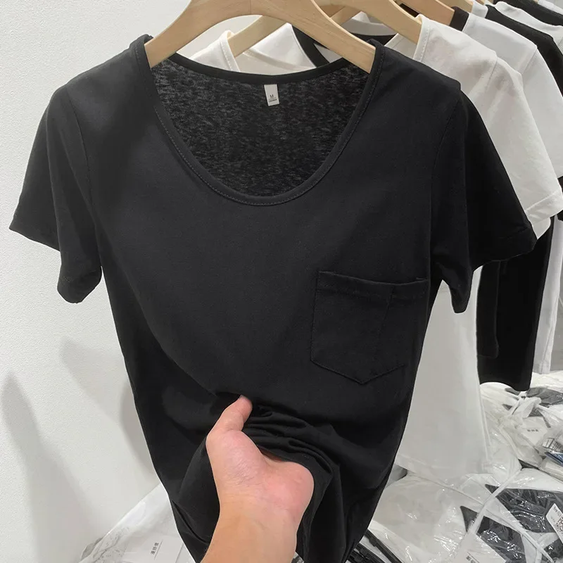 Whitet женская футболка с коротким рукавом 2024 весна-лето новый стиль корейский