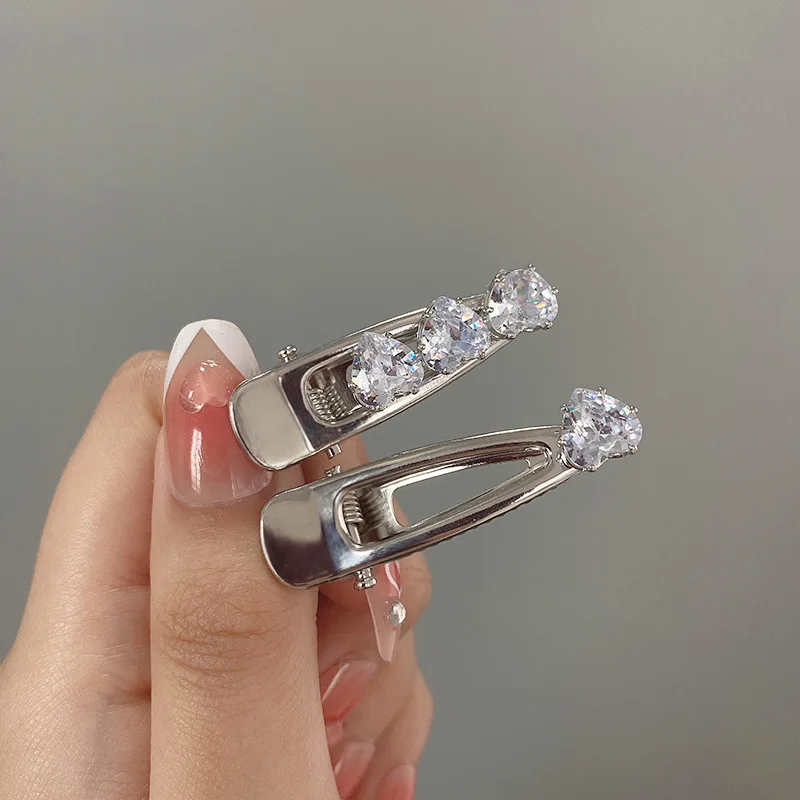 

1/2pcs Super Shiny Bangs Side Clip Retro Diamond BB Clip Women Girls Small Hairpins Glitter Rhinestone Headwear Hair Accessories