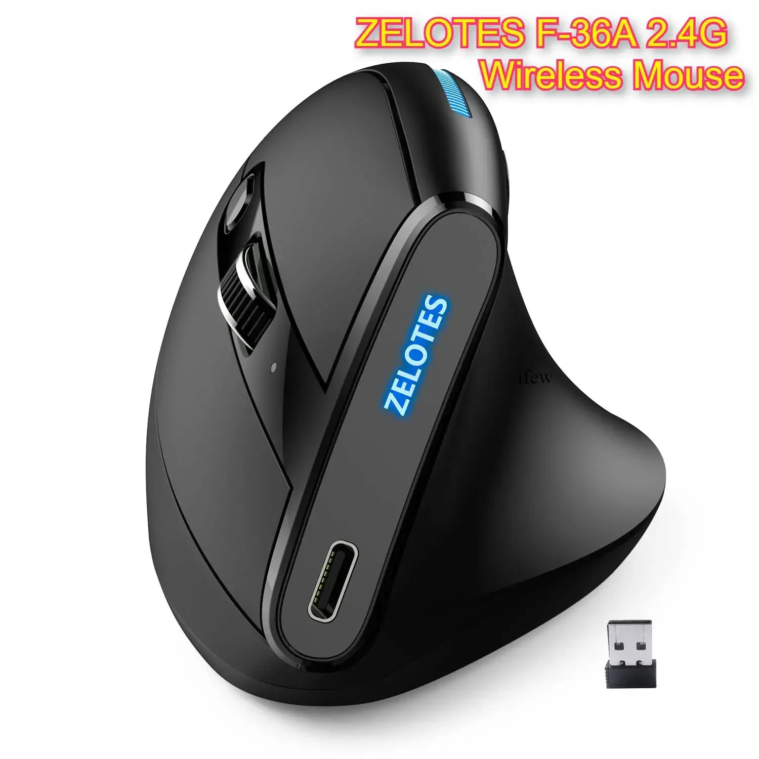 ZELOTES F-36A 2 4G Беспроводная мышь с зарядкой Blu-ray 6-кнопочная оптическая для ПК