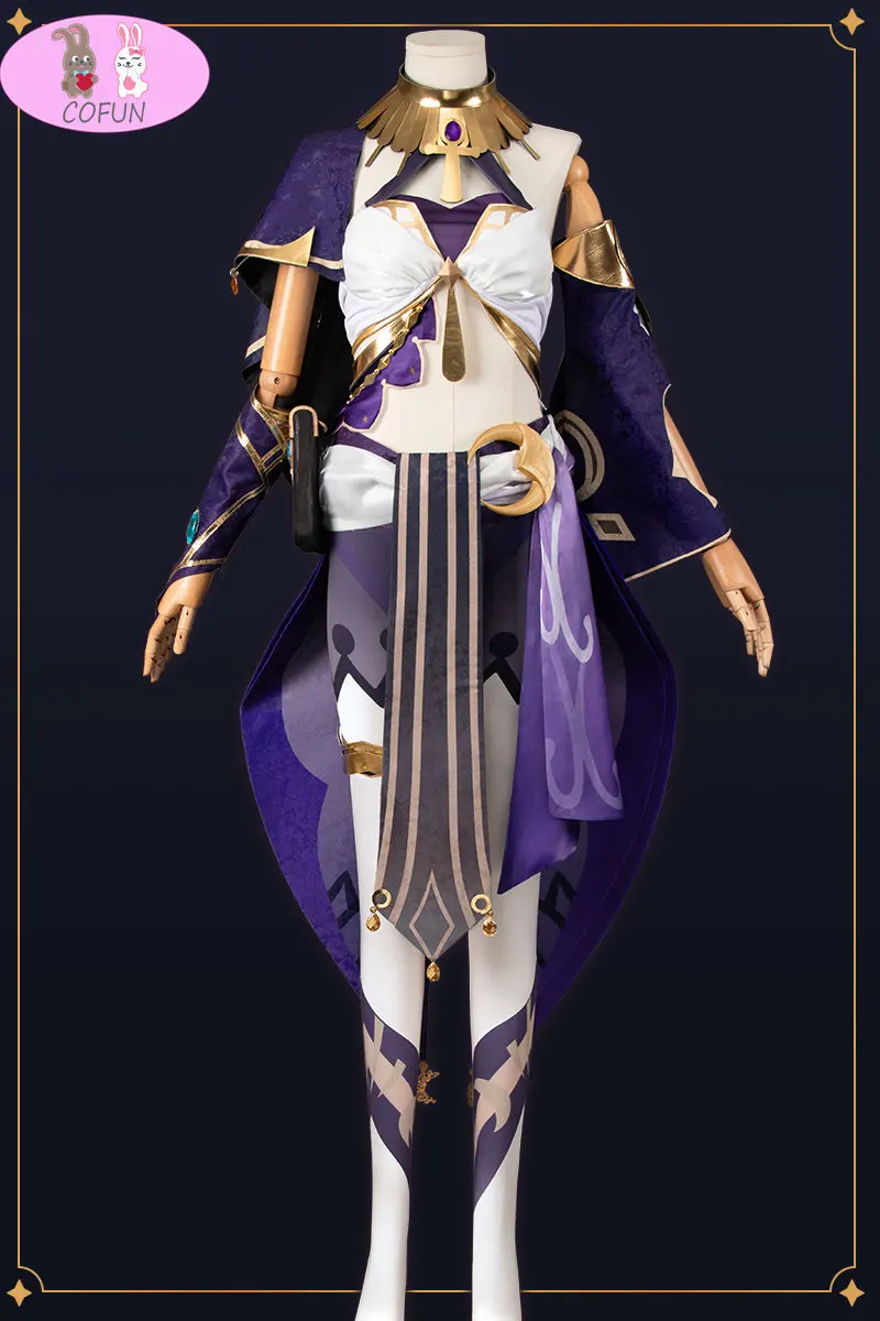 

Костюм для косплея Genshin Impact Candace, костюм для игры, Униформа, полный комплект, Хэллоуин, Новинка