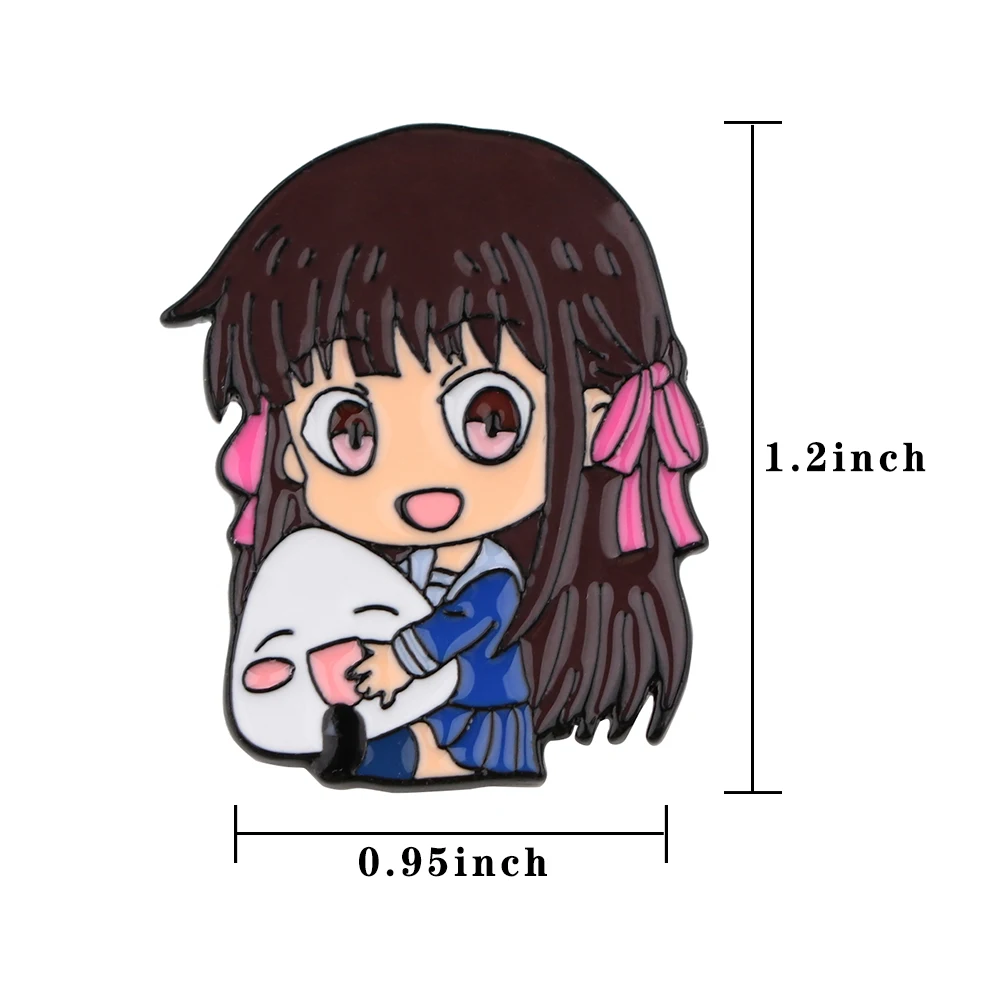 Эмалированная булавка в виде корзины с фруктами булавки для лацканов стиле аниме