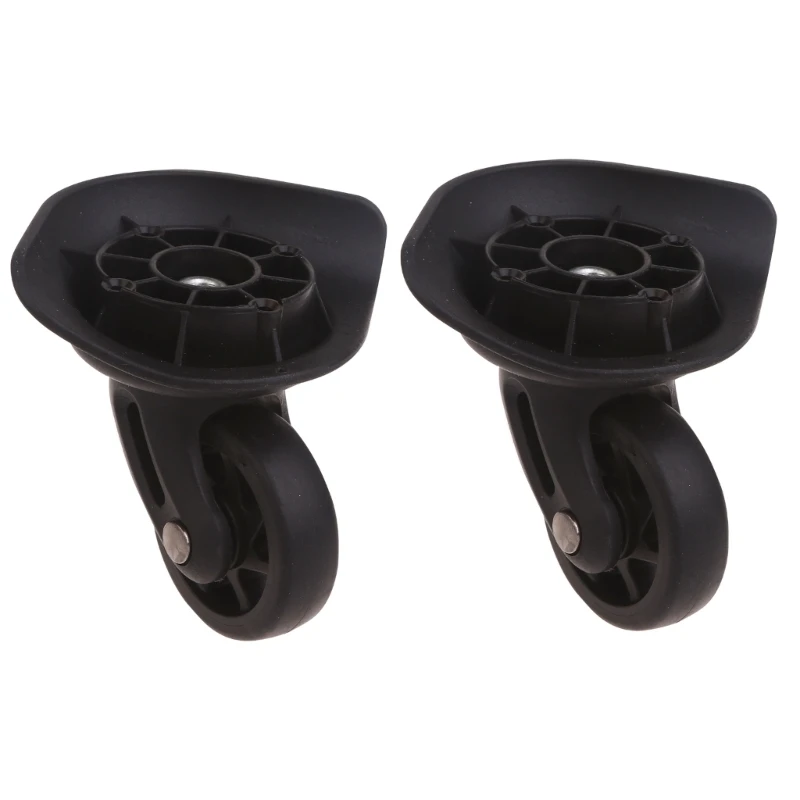 

Trolley Casters Single Row Degree Swivel Suitcase Silent Wheels 2pcs Black