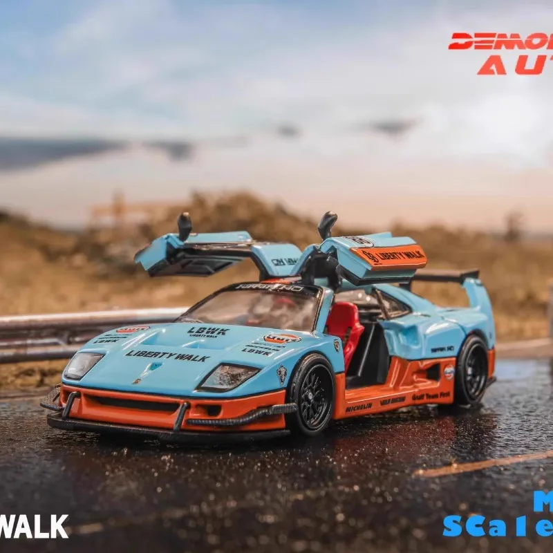 Модель автомобиля из сплава Demon King AUTO 1:64 LBWK F40 с дверцей крыла чайки Martini Gulf