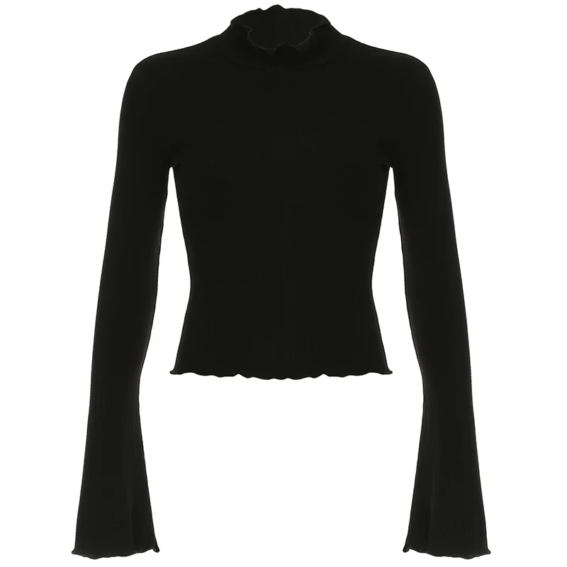 IAMHOTTY Женская Приталенная Водолазка С Длинными Рукавами Базовый Слой Термотоп