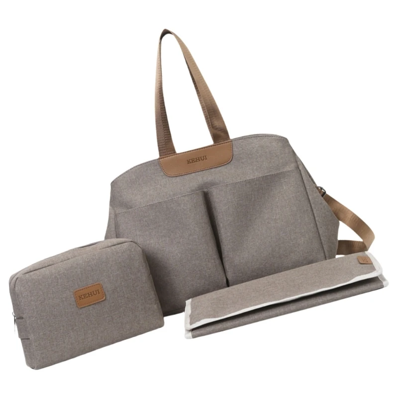 Сумка для мамы на плечо с несколькими отделениями подушечкой пеленания и