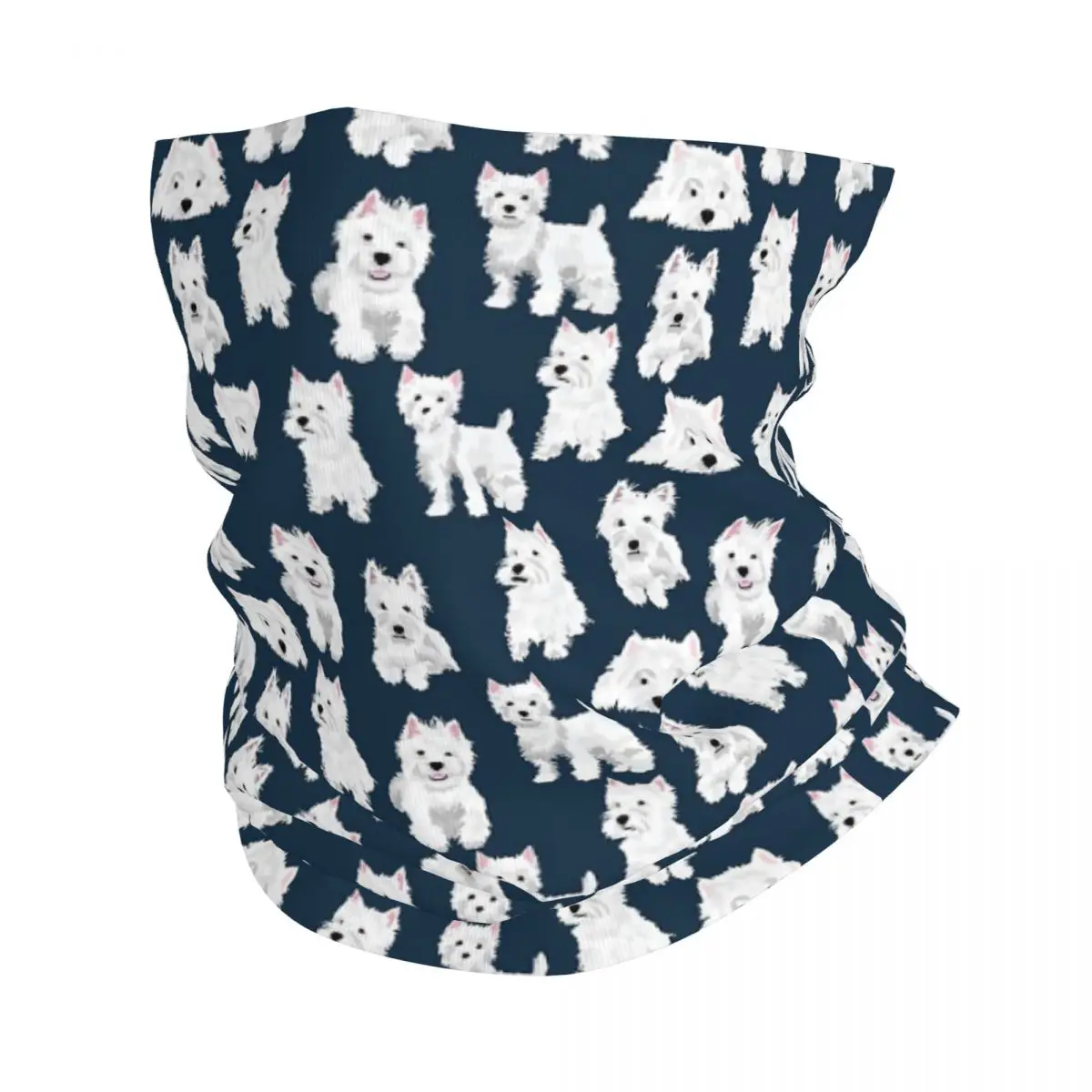 

Westie Bandana Neck Cover Printed West Highland Terrier Dog Cute Puppy Face Scarf Multifunctional Face Mask Hiking Unisex Adult