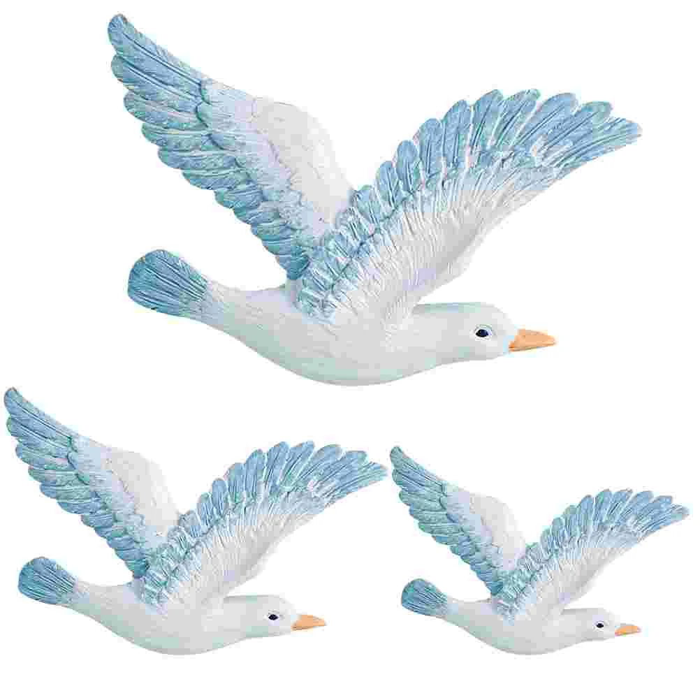 

3 PCS Decoration Home Nautical Wall Sea Bird Hanging House Ornaments Birds Animal