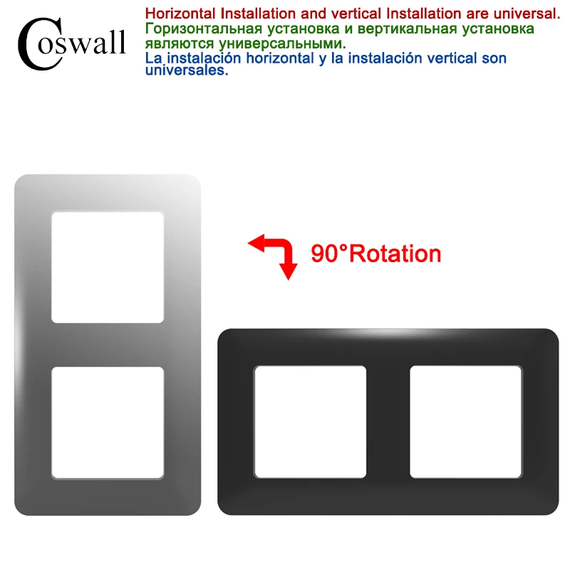 

COSWALL умная настенная розетка S-01OG черная